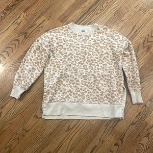 Aerie leopard sweatshirt size small